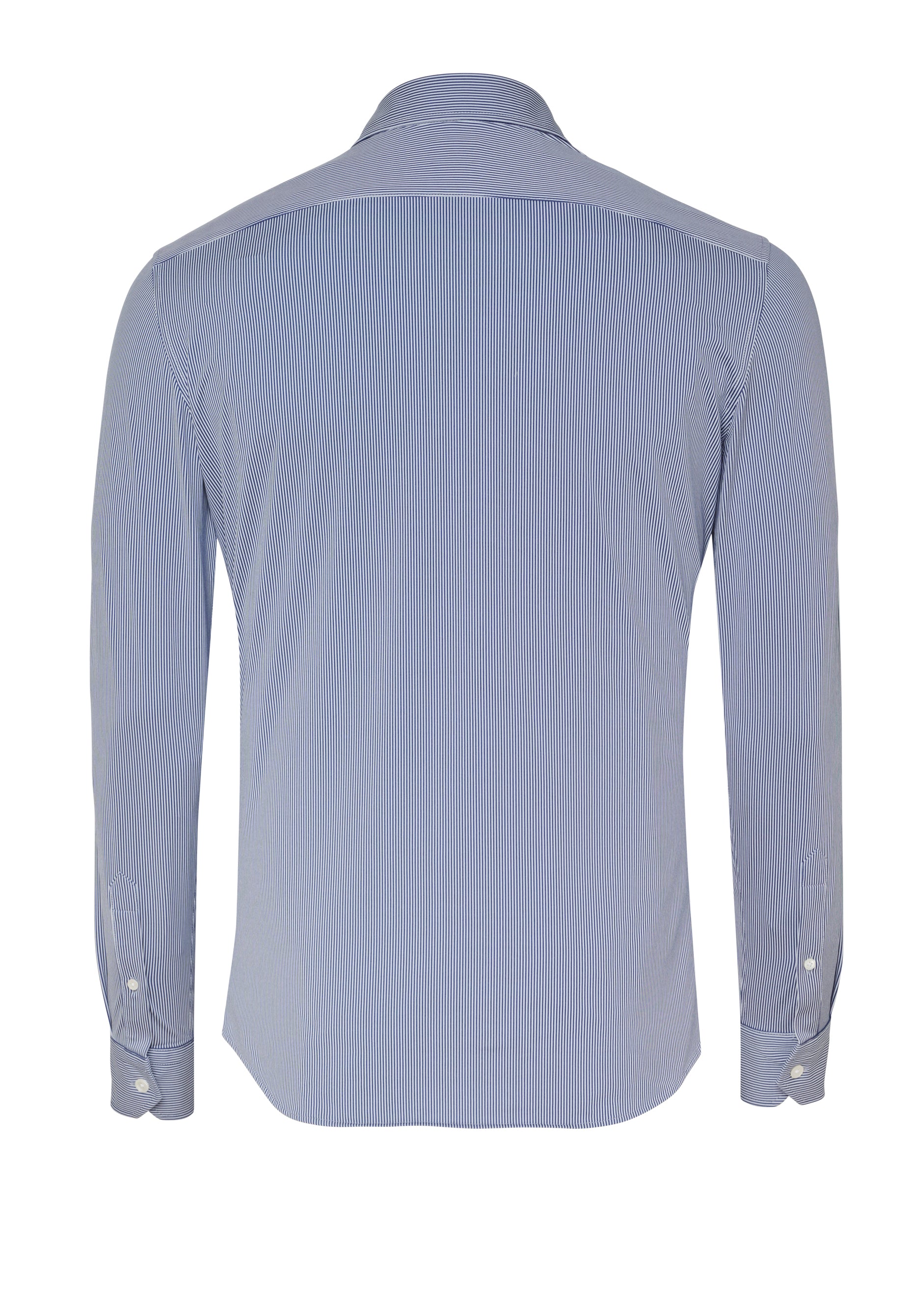 T1013-311 Traiano Rossini Radical Fit Shirt 163 streifen mittelblau